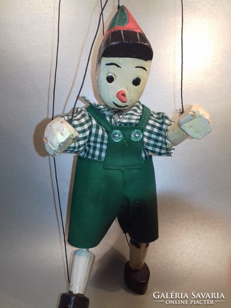 Fa faragott Pinokkió Pinoccio marionett bábú figura