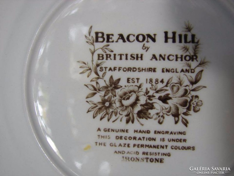 5 db gyönyörű British anchor beacon hill sütis tányér
