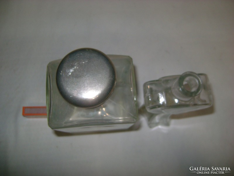 Retro kölnis üveg - két darab együtt - 24 cm,  22 cm