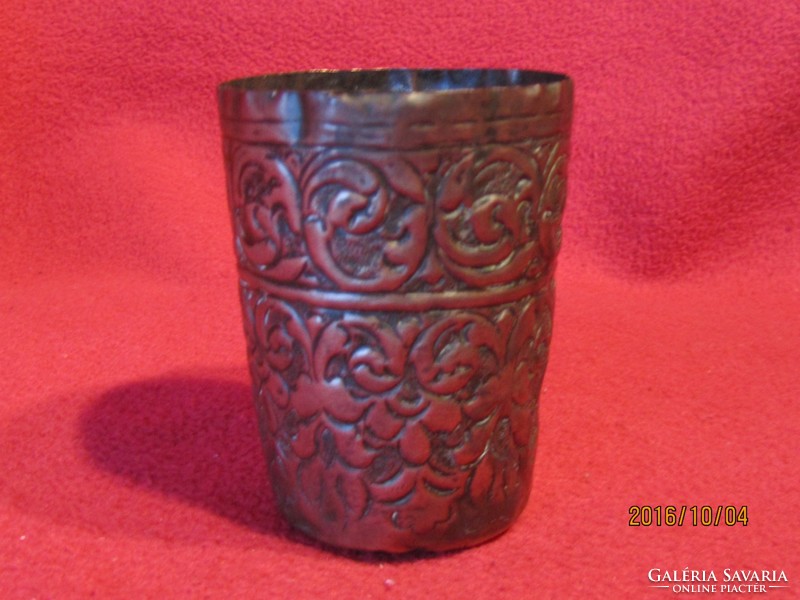 Antique red copper cup