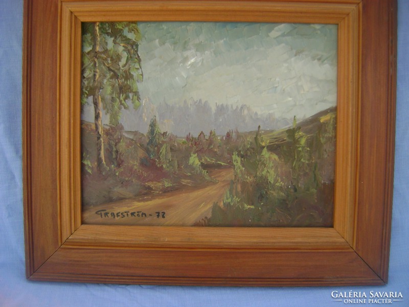 An auctioned oil painting in Nagybánya style is a wonderful work