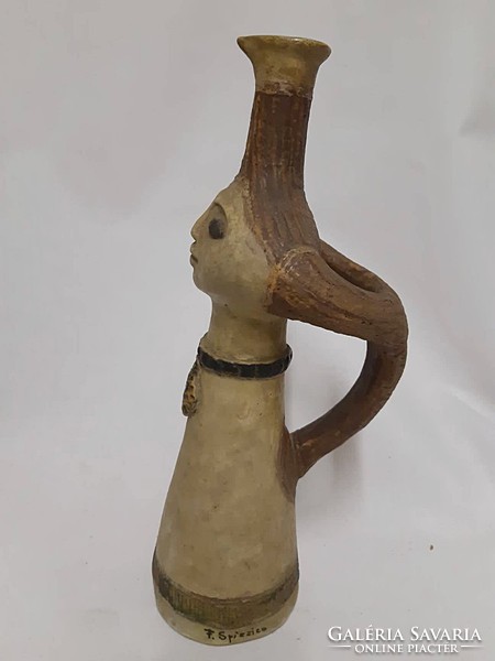 F. Spizzico Italian mid century design ceramic decorative vase - 02491