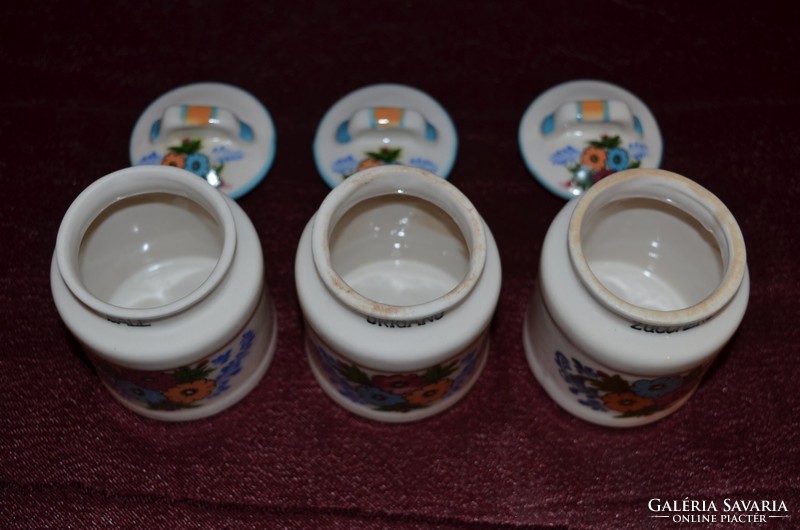 3 db porcelán fűszertartó  ( DBZ 0065 )