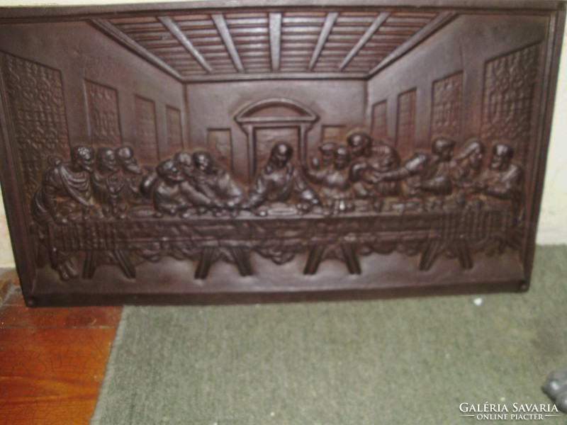 Huge cast iron picture stove stove fireplace sheet last dinner