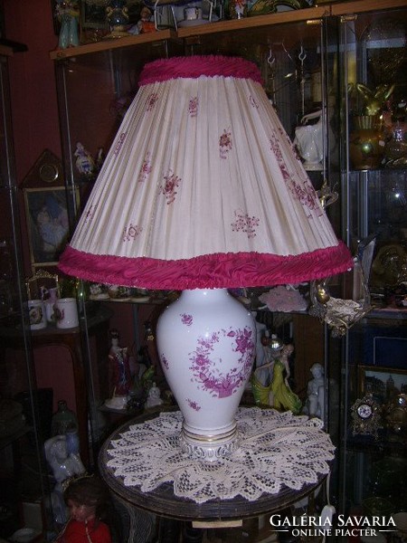 Large Herend porcelain table lamp