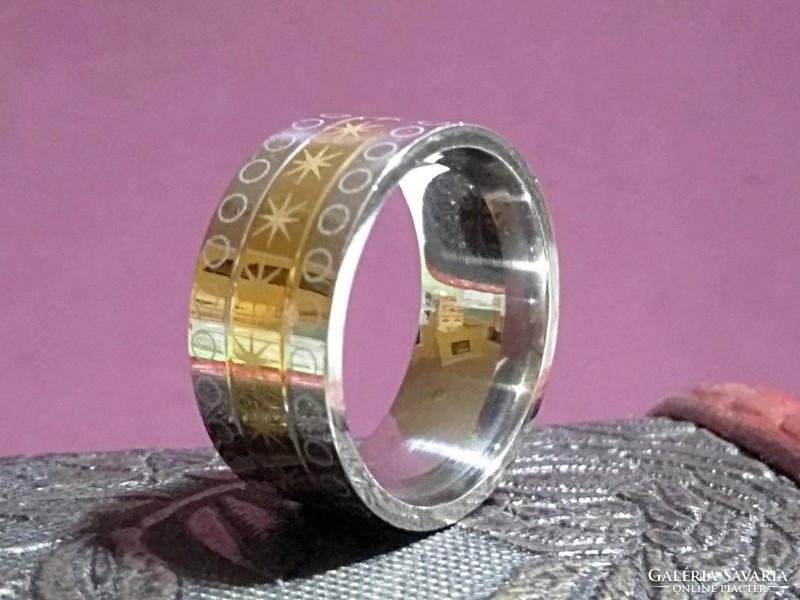 Gold filled kéttónusú férfi karikagyűrű