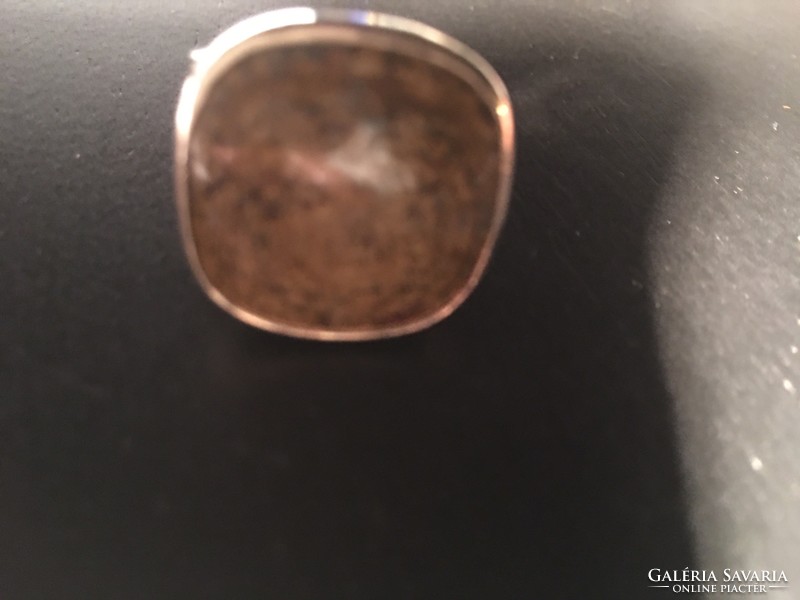 Ezüst gyûrû bronzit kôvel, amely extra mutatós darabl (Silpada)