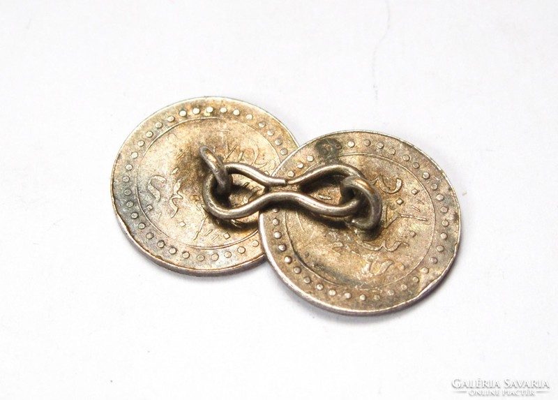 ¼ Budju - Mahmud II algériai érmékből készült zománcozott gombok.