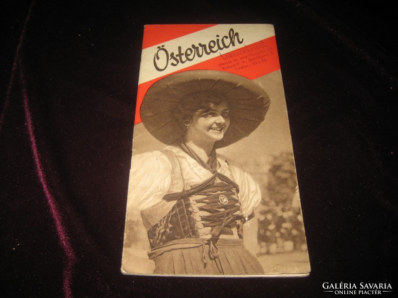 Österreich tourist propaganda booklet with map from the 60s, 11 x 20 cm