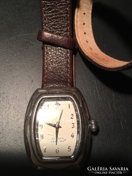 Silver watch (silpada) with brown leather strap