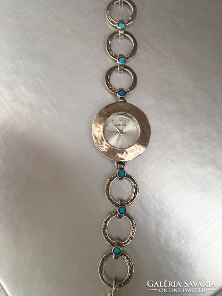 Israeli silver watch with opal (shablool didae)