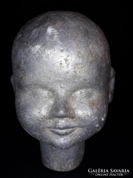 Antique metal baby head - casting mold, casting pattern - rarity