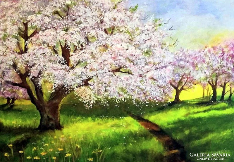 Contemporary painting: v.Juhász edit: spring (award-winning)