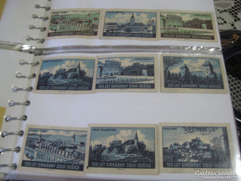 Czechoslovak match tags, castles, 9 pieces from the sixties