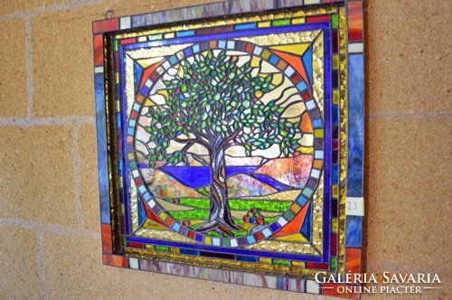 X. Tree of Life .. Original 3d. Tiffany wall picture sale!