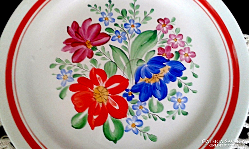 Old hand painted wall bowl