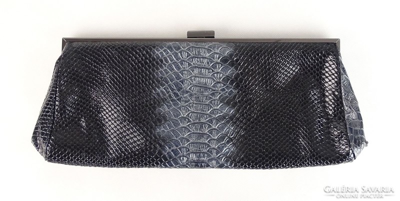 0V564 Fekete lakkozott elegáns clutch női táska