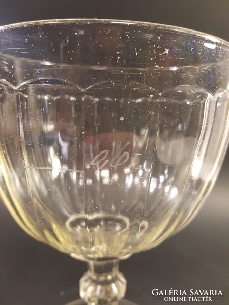 Nagyméretű Sachsen Glas üveg kehely