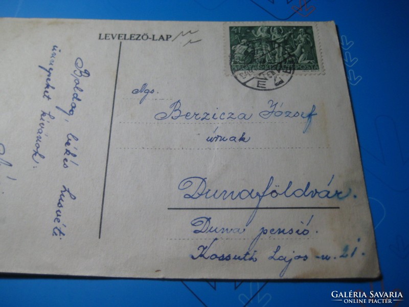Postcard from the front, from 1944 in good condition with a nice stamp 10 x 15 cm