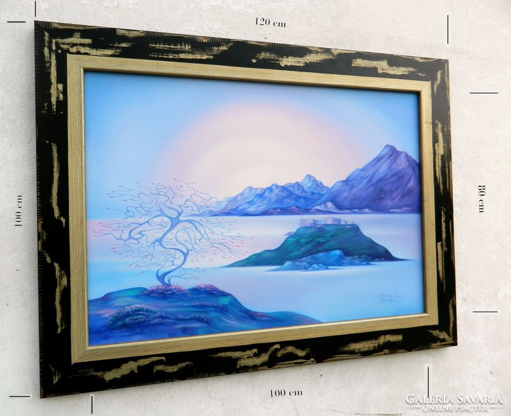 David beeri (Charles Beri 1951-) - happy tree (2008) 100x120cm; oil on canvas