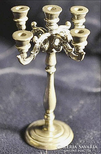 Silver candle holder with miniature Hungarian silver mark