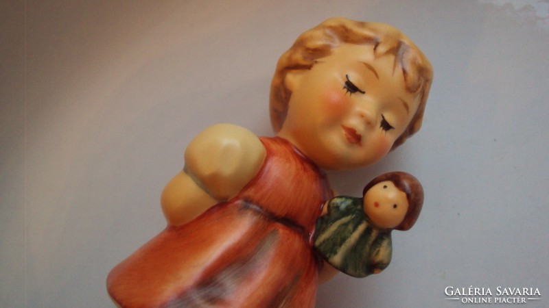 Goebel (numbered) hand-painted porcelain baby girl with baby.
