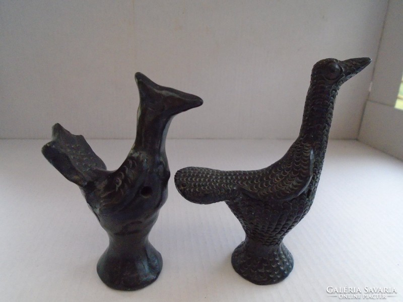 2 db madár vagy állat hívogató kerámia  figurák komoly darabok 