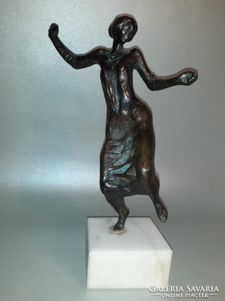 Blaskó János - Táncoló - bronz szobor  képcsarnokos eredeti hibátlan