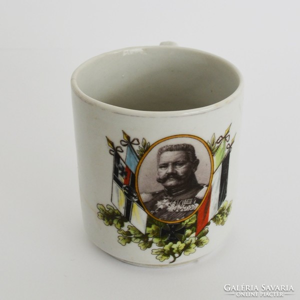 ​I. világháborús porcelán emlékcsésze Hindenburg portréjával /1./