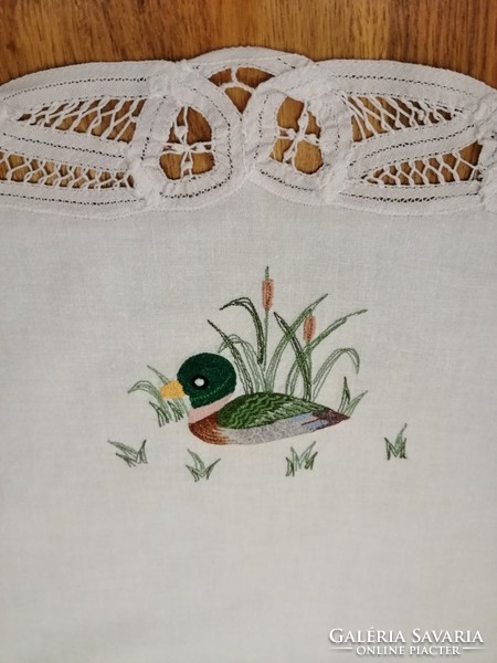 Duck, wild duck embroidered runner 108 x 38, not just for hunters