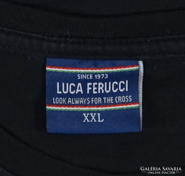 0V893 Luca Ferucci fekete hosszú ujjú férfi felső