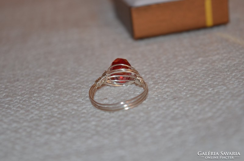 Silver plated wire ring 03