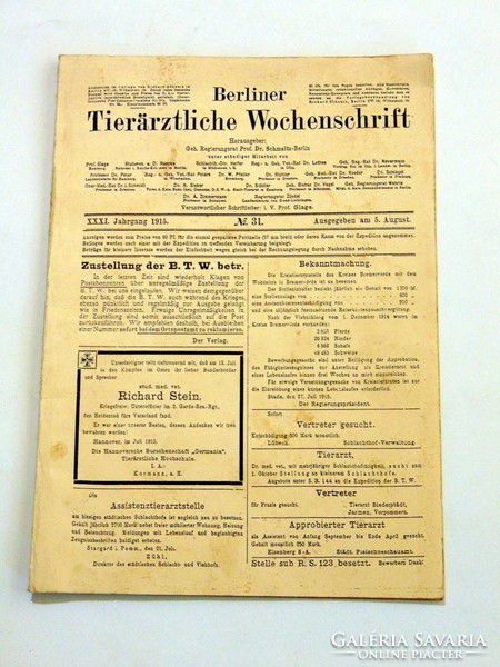 1915 augusztus 5  /  Külföldi újság   /  RÉGI EREDETI ÚJSÁG Ssz.: 842