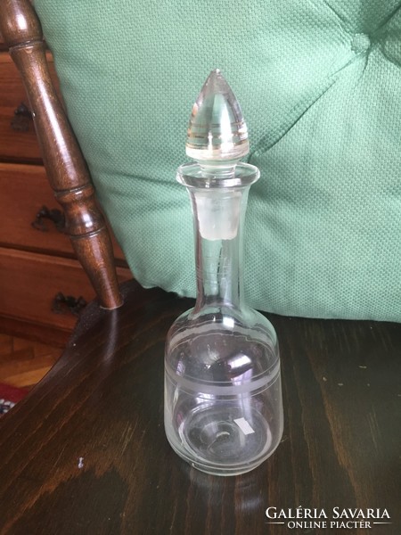 Vinegar / olive glass, solid glass with stopper
