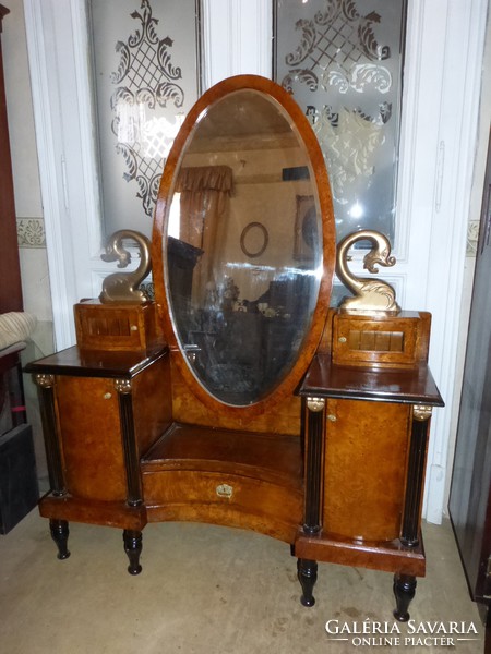 Restored empire style mirror / cabinet
