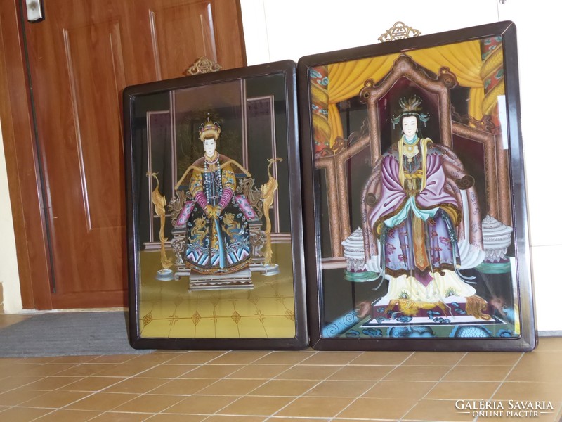 Keleti üvegfestmények, Kinai üvegfestmény, Kinai császár és császárné üveg festmények