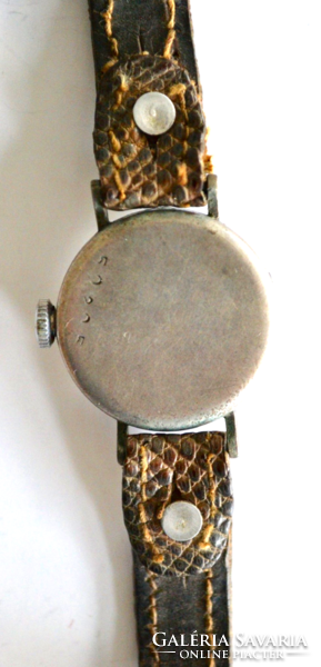 Rubios women's wristwatch with functional original snakeskin strap