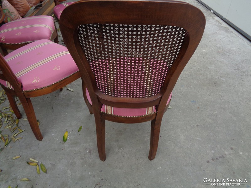 2 chairs with rattan backs
