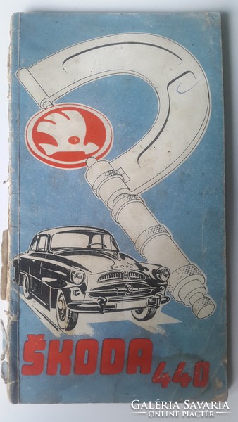 Skoda 440 Care and Repair Book in German, 72 Pages, 1957 Edition, Spine Torn, Size: 11cmx20cm