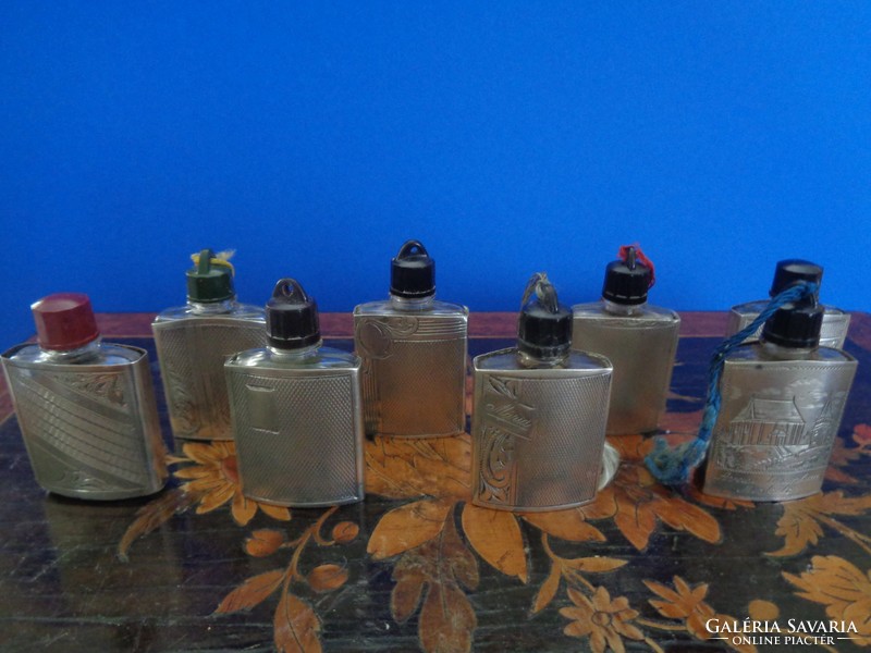 Collection of antique silver perfume bottles