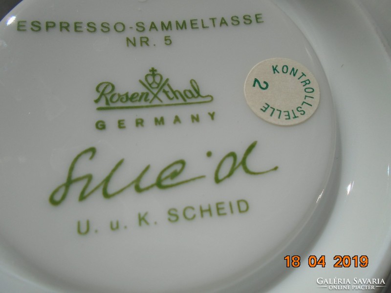 Novelty modern rosenthal mocha espresso nr.5 Studio line with the signature of the designer artist couple