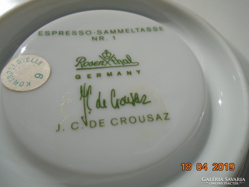 Novelty modern rosenthal mocha espresso nr.1 Studio line with the signature of the designer artist