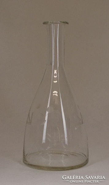 0W545 Régi fújt üveg italkínáló borosüveg