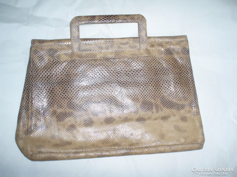 Vintage lizard kézitáska ,borítéktáska pénztárcával
