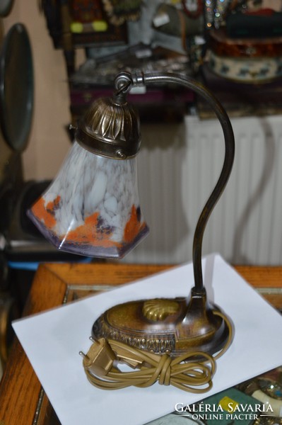 Régi felújított üvegburás asztali lámpa