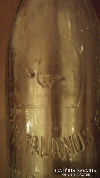 Old thick milk bottle --- embossed lettering with 