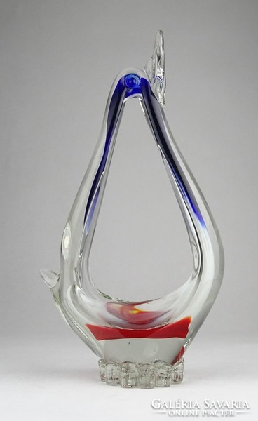 0W751 Fújtüveg művészi üveg kosár 26.5 cm