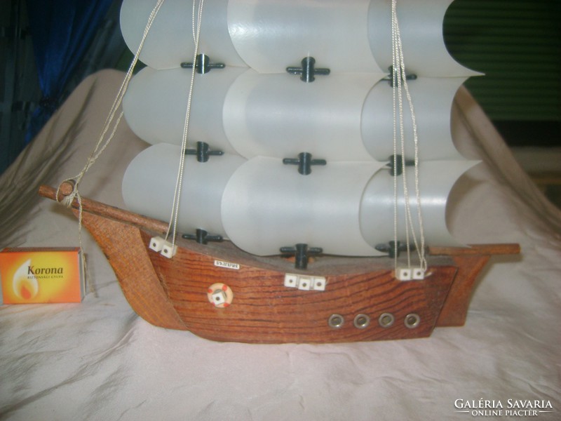 Retro sailing ship model, mockup, ornament