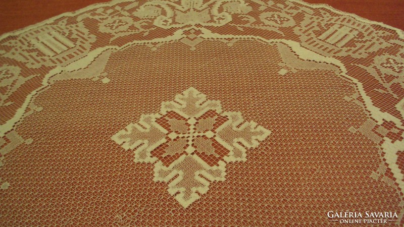 Old, large, good condition, netted table center table cloth, with a special pattern.