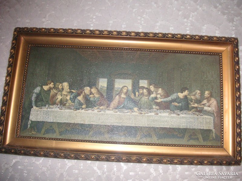 Last Supper old, beautiful, print 38 x 21 cm, with a beautiful frame